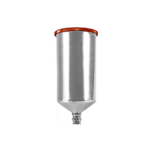 PCU3501S Astro Pneumatic Aluminum Gravity Feed Cup with Screw-on Lid - 1 Liter Capacity