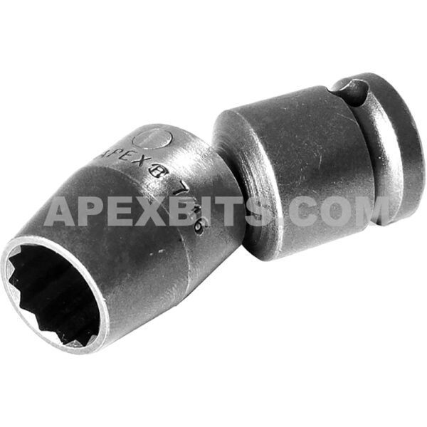 Apex SA-123-D 7/16'' 12-Point Universal Wrench, 3/8'' Square Drive