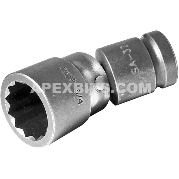 Apex SA-322-D 3/4'' 12-Point Universal Wrench, 1/2'' Square Drive