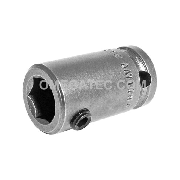 Apex SC-314 Bit Holder 7/16'' to 3/8'' Adapter With Set Screw Pin, 1/4'' Square Drive