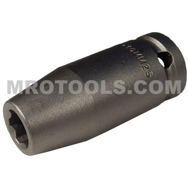 Apex SF-10MM25 10mm 6-Point Long Impact Socket, Surface Drive, 1/2'' Square Drive