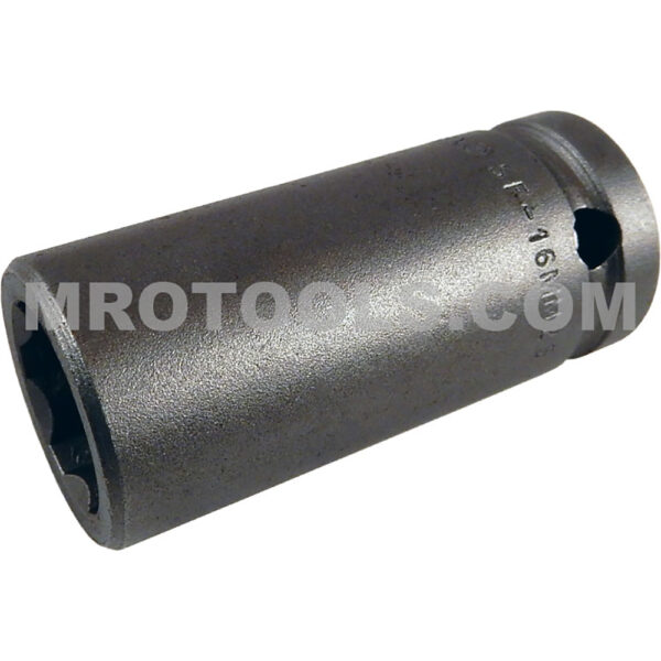 Apex SF-16MM25 16mm 6-Point Long Impact Socket, Surface Drive, 1/2'' Square Drive