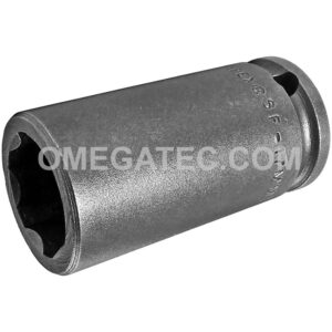Apex SF-17MM23 17mm 6-Point Long Impact Socket, Surface Drive, 3/8'' Square Drive