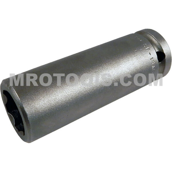 Apex SF-18MM35 18mm 6-Point Extra Long Impact Socket, Surface Drive, 1/2'' Square Drive