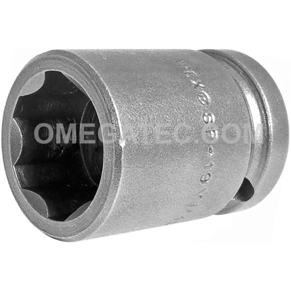 Apex SF-19MM15 19mm 6-Point Standard Impact Socket, Surface Drive, 1/2'' Square Drive