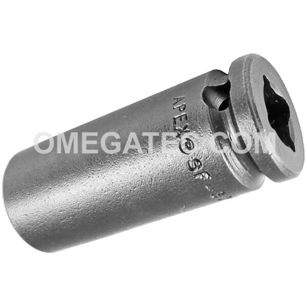 Apex SF-3216 1/2'' 6-Point Long Impact Socket, Surface Drive, 3/8'' Square Drive
