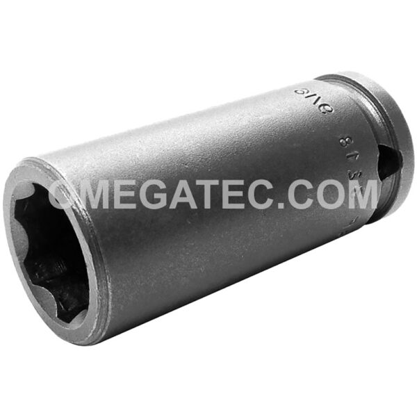 Apex SF-3218 9/16'' 6-Point Long Impact Socket, Surface Drive, 3/8'' Square Drive