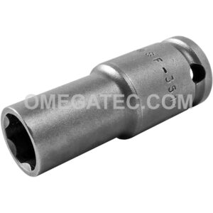 Apex SF-3514 7/16'' 6-Point Long Impact Socket, Surface Drive, Thin Wall, 3/8'' Square Drive