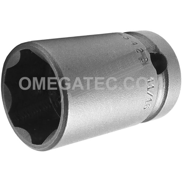 Apex SF-5422 11/16'' 6-Point Standard Impact Socket, Surface Drive, Thin Wall, 1/2'' Square Drive