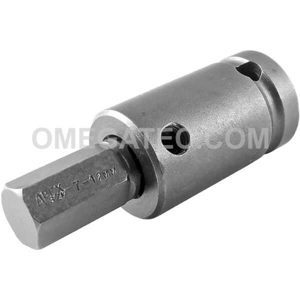 Apex SZ-5-7-12MM 12mm Socket Head Bit, 1/2'' Square Drive