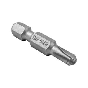 T170-6-ACR 1/4'' Hex Ribbed Power Drive Bit for #6 Torq-Set Recess