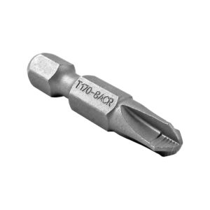 T170-8-ACR 1/4'' Hex Ribbed Power Drive Bit for #8 Torq-Set Recess