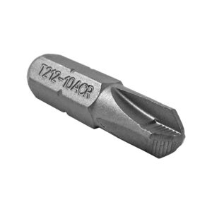 T212-10-ACR 1/4'' Hex Ribbed Insert Bit for #10 Torq-Set Recess