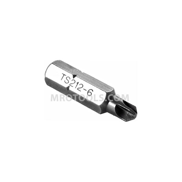 ZEPHYR TS212-6 #6 Torq-Set Insert Bit, 1/4'' Hex Shank