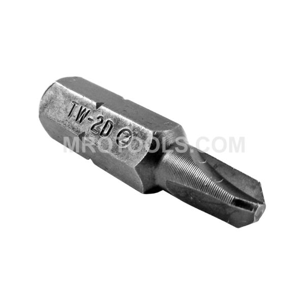 ZEPHYR TW2D #2 Tri-Wing Insert Bit, 1/4'' Hex Shank