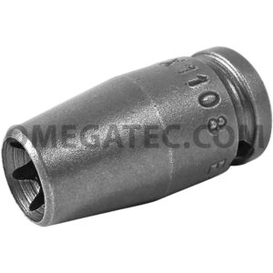 Apex TX-1108 E-8 Standard Torx Impact Socket, For External Screws, 1/4'' Square Drive