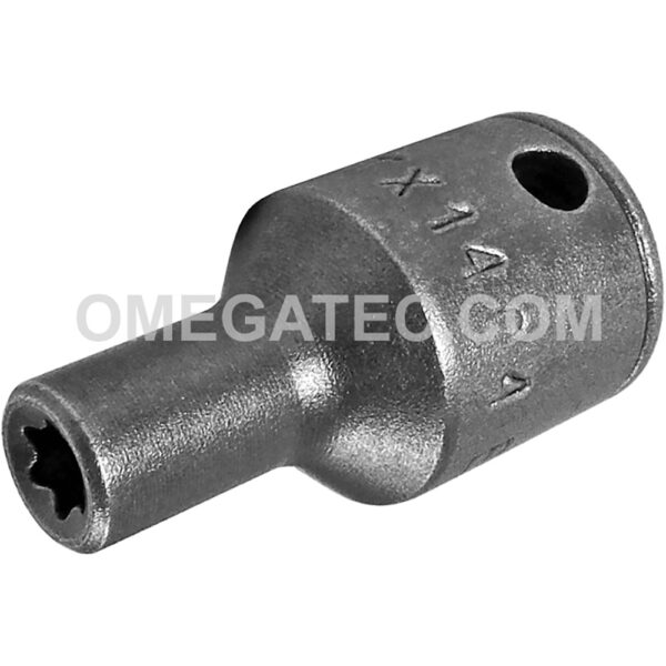 Apex TX-1404 E-4 Standard Torx Impact Socket, Thin Wall, For External Screws, 1/4'' Square Drive