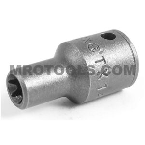 Apex TX-1406 E-6 Standard Torx Impact Socket, Thin Wall, For External Screws, 1/4'' Square Drive