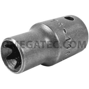 Apex TX-1408 E-8 Standard Torx Impact Socket, Thin Wall, For External Screws, 1/4'' Square Drive