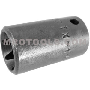 Apex TX-1412 E-12 Standard Torx Impact Socket, Thin Wall, For External Screws, 1/4'' Square Drive