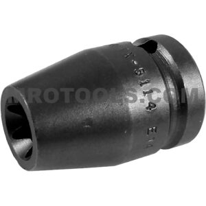 Apex TX-5114 E-14 Standard Torx Impact Socket, For External Screws, 1/2'' Square Drive