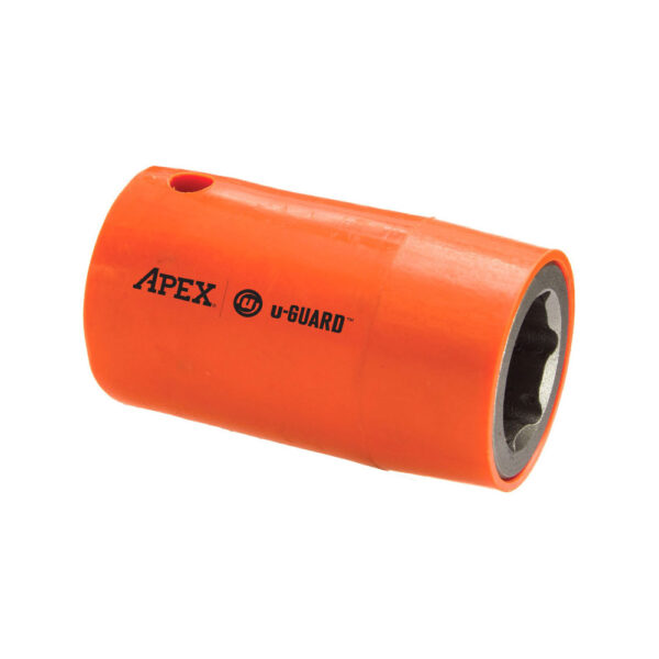 Apex UG-18MM25 18mm Long 6-Point u-Guard Impact Socket, Metric, Non-Magnetic, 1/2'' Square Drive